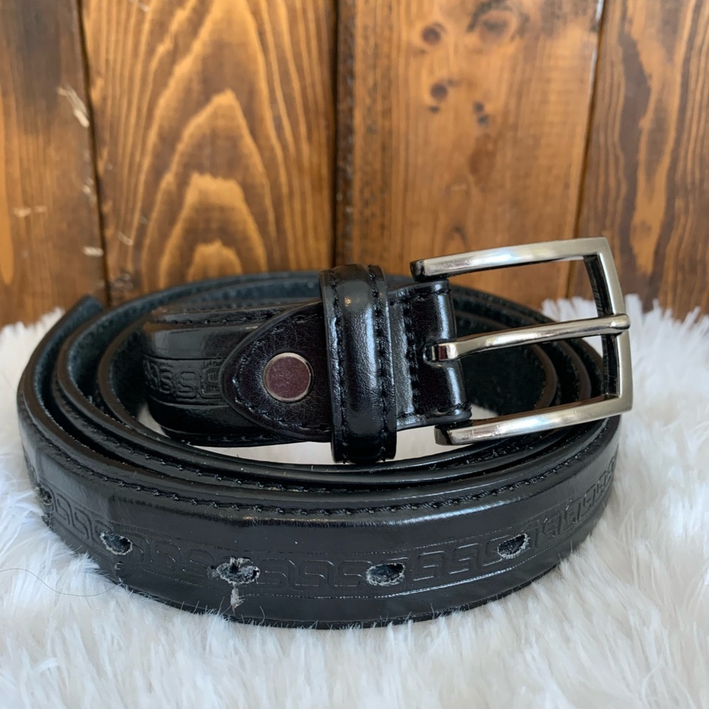 Men's Black Leather Belt